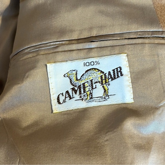 Hunt Valley Camel Hair Blazer Mens 42L Tan - Picture 9 of 15